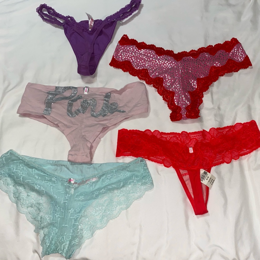Victoria’s Secret Panties (3 Medium, 2 Large) Y2K bundle - Picture 2 of 3